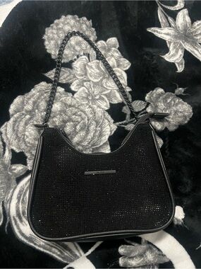 NWOT ALDO Black Crystal-Embellished Shoulder Bag